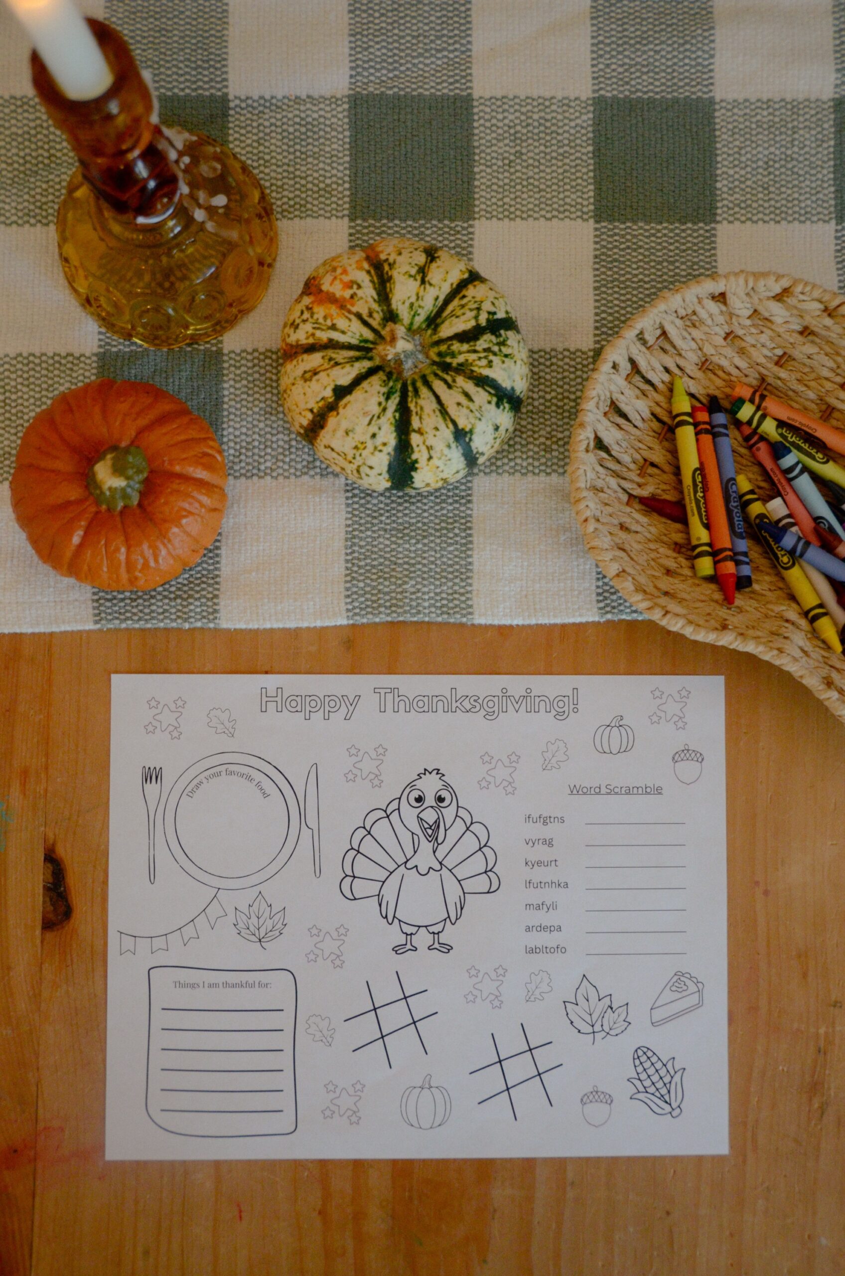 Thanksgiving Activity Sheet - Image 1